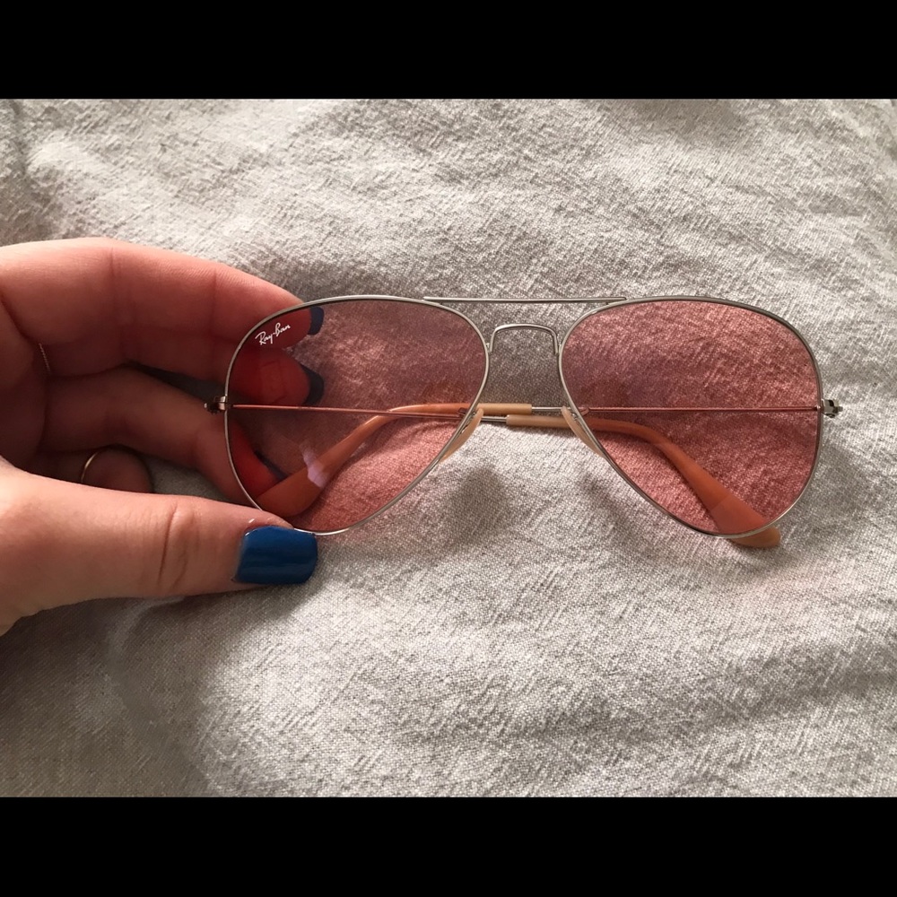 Rayban pink glass sunglasses